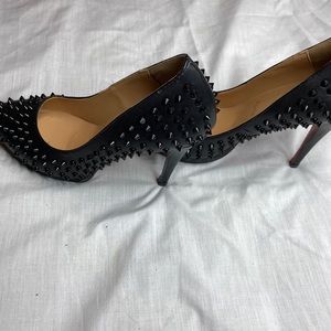 Black spiked heels